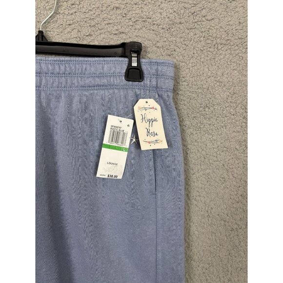 Hippie Rose Juniors' Relaxed Jogger Sweatpants Pockets Size Large Color Blue NWT - Picture 5 of 8